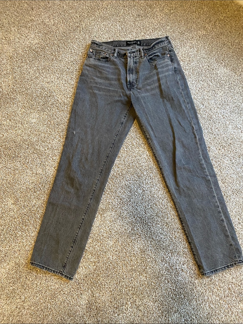 Abercrombie & Fitch Gray Straight-Leg Men's Jeans